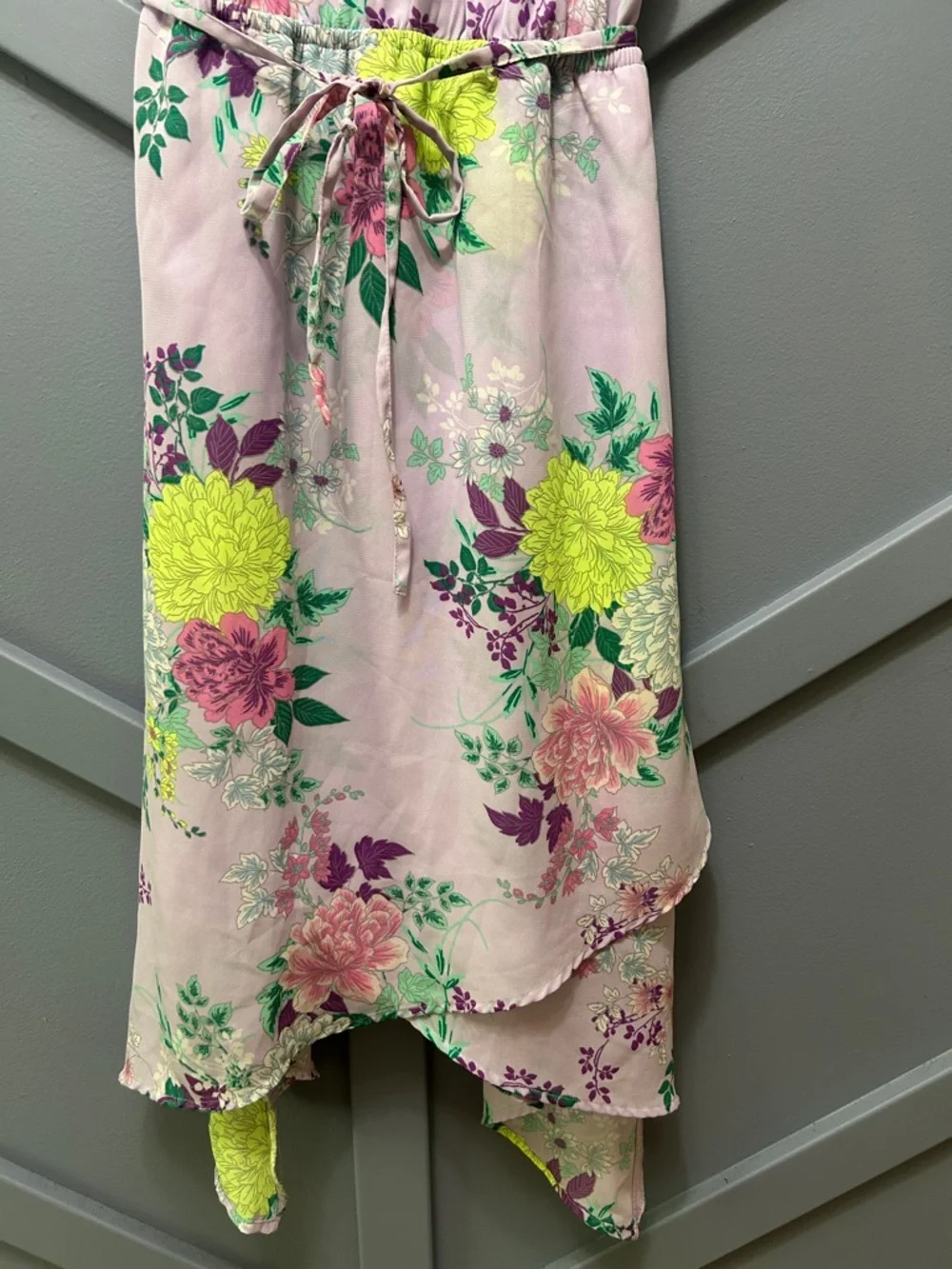 The Children's Place Pink Floral High-Low Sundress with Yellow Accents - Picture 3 of 3